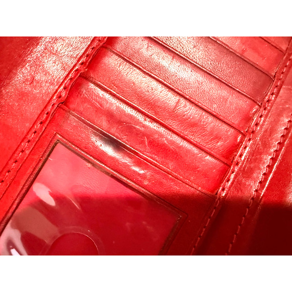 Dooney & Bourke Florentine Continental Clutch Wallet 9Y507 Red PREOWNED - Picture 7 of 10